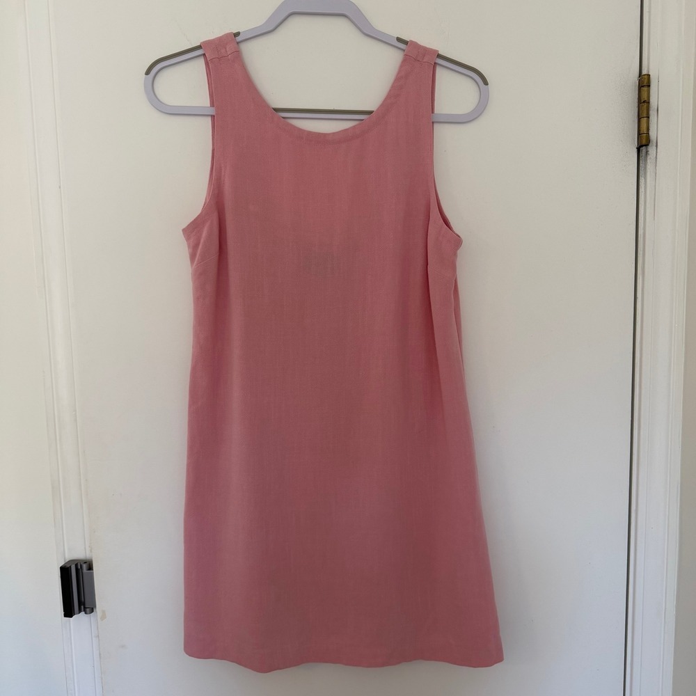VICI Pink Linen Blend Sleeveless Mini Dress Women's Size Small